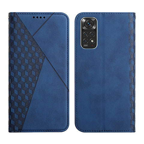 Custodia Portafoglio In Pelle Cover con Supporto Y02X per Xiaomi Redmi Note 11 4G (2022) Blu