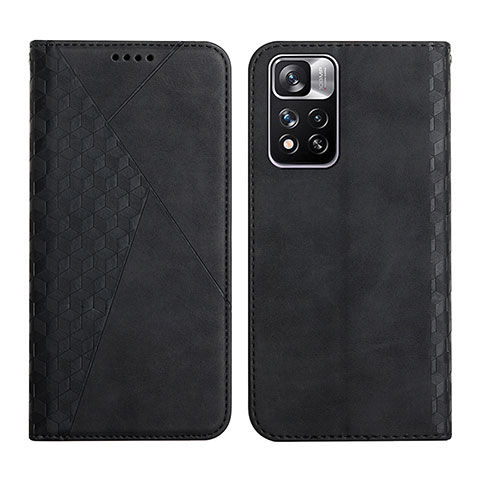 Custodia Portafoglio In Pelle Cover con Supporto Y02X per Xiaomi Redmi Note 11 Pro+ Plus 5G Nero