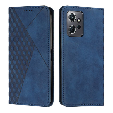 Custodia Portafoglio In Pelle Cover con Supporto Y02X per Xiaomi Redmi Note 12 4G Blu