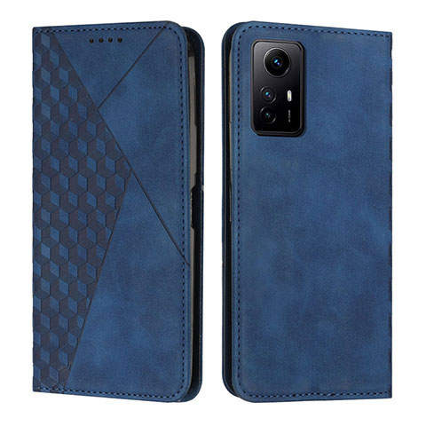 Custodia Portafoglio In Pelle Cover con Supporto Y02X per Xiaomi Redmi Note 12S Blu