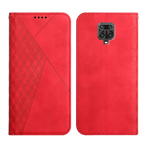 Custodia Portafoglio In Pelle Cover con Supporto Y02X per Xiaomi Redmi Note 9 Pro Rosso