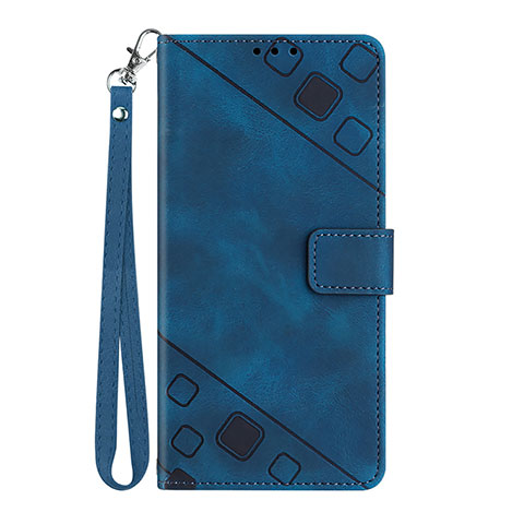 Custodia Portafoglio In Pelle Cover con Supporto Y03B per Google Pixel 6 5G Blu