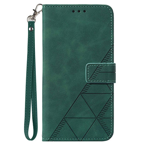 Custodia Portafoglio In Pelle Cover con Supporto Y03B per Samsung Galaxy A12 Verde