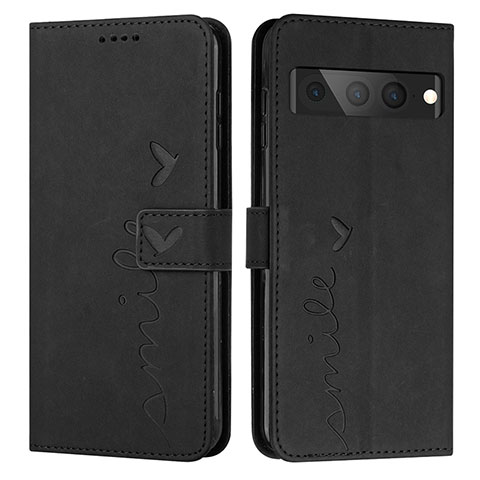 Custodia Portafoglio In Pelle Cover con Supporto Y03X per Google Pixel 7 Pro 5G Nero