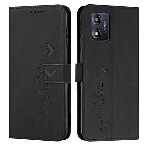 Custodia Portafoglio In Pelle Cover con Supporto Y03X per Motorola Moto E13 Nero