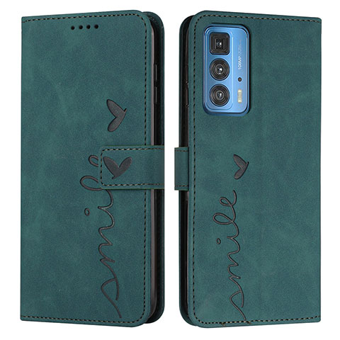 Custodia Portafoglio In Pelle Cover con Supporto Y03X per Motorola Moto Edge S Pro 5G Verde