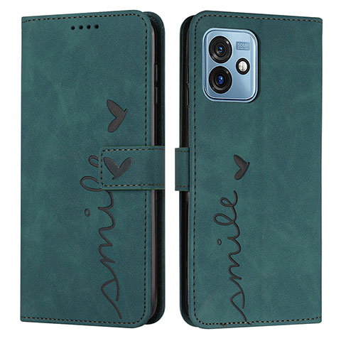 Custodia Portafoglio In Pelle Cover con Supporto Y03X per Motorola Moto G 5G (2023) Verde