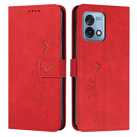 Custodia Portafoglio In Pelle Cover con Supporto Y03X per Motorola Moto G Stylus (2023) 5G Rosso