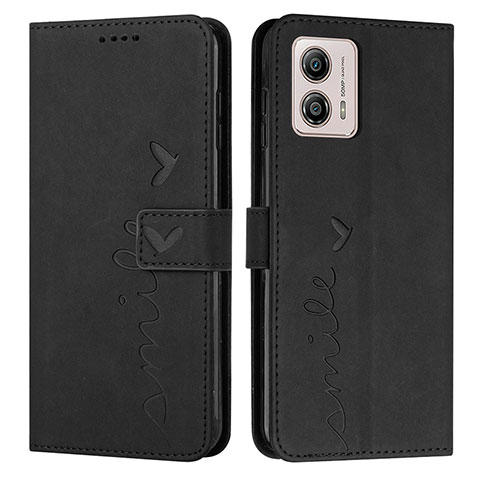 Custodia Portafoglio In Pelle Cover con Supporto Y03X per Motorola Moto G53y 5G Nero