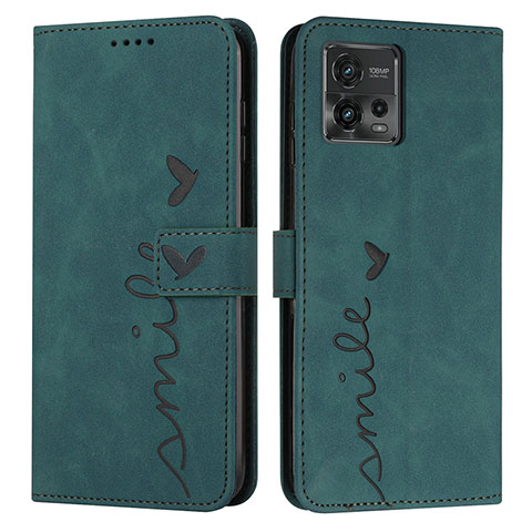 Custodia Portafoglio In Pelle Cover con Supporto Y03X per Motorola Moto G72 Verde