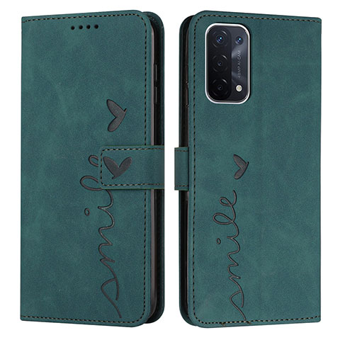 Custodia Portafoglio In Pelle Cover con Supporto Y03X per OnePlus Nord N200 5G Verde