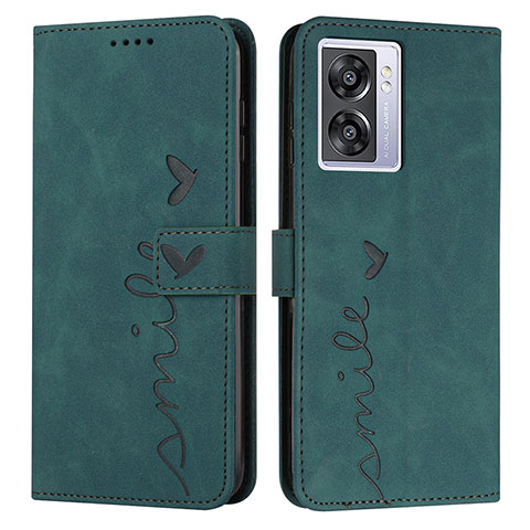 Custodia Portafoglio In Pelle Cover con Supporto Y03X per OnePlus Nord N300 5G Verde