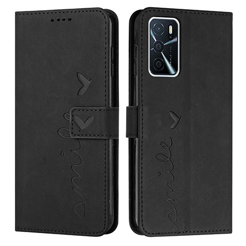 Custodia Portafoglio In Pelle Cover con Supporto Y03X per Oppo A16s Nero