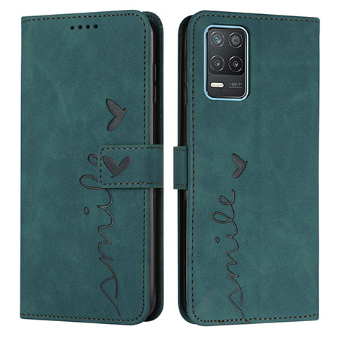 Custodia Portafoglio In Pelle Cover con Supporto Y03X per Realme 8s 5G Verde