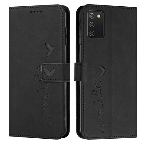 Custodia Portafoglio In Pelle Cover con Supporto Y03X per Samsung Galaxy A02s Nero