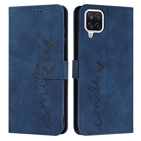 Custodia Portafoglio In Pelle Cover con Supporto Y03X per Samsung Galaxy A12 5G Blu