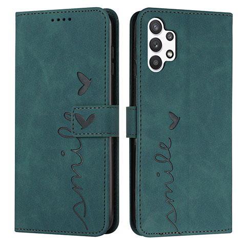 Custodia Portafoglio In Pelle Cover con Supporto Y03X per Samsung Galaxy A13 4G Verde