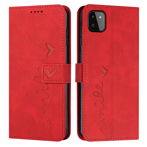 Custodia Portafoglio In Pelle Cover con Supporto Y03X per Samsung Galaxy A22 5G Rosso