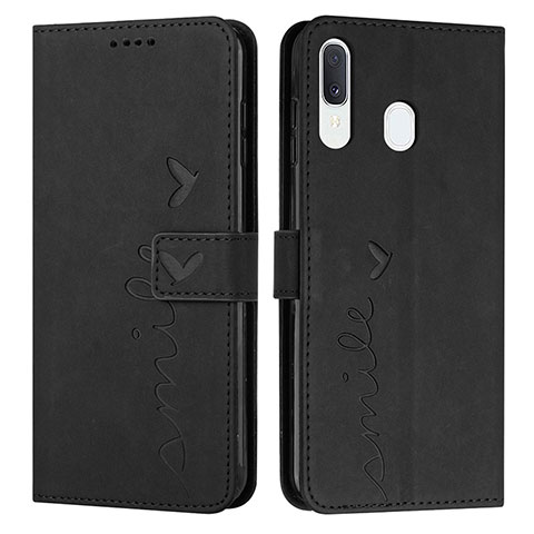 Custodia Portafoglio In Pelle Cover con Supporto Y03X per Samsung Galaxy A30 Nero