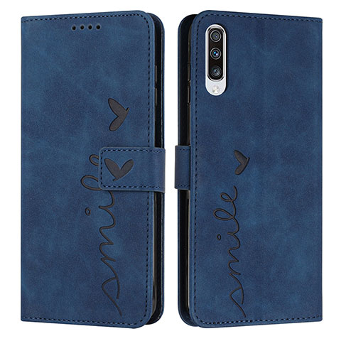 Custodia Portafoglio In Pelle Cover con Supporto Y03X per Samsung Galaxy A50S Blu