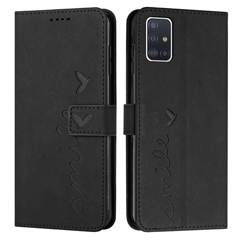 Custodia Portafoglio In Pelle Cover con Supporto Y03X per Samsung Galaxy A51 5G Nero