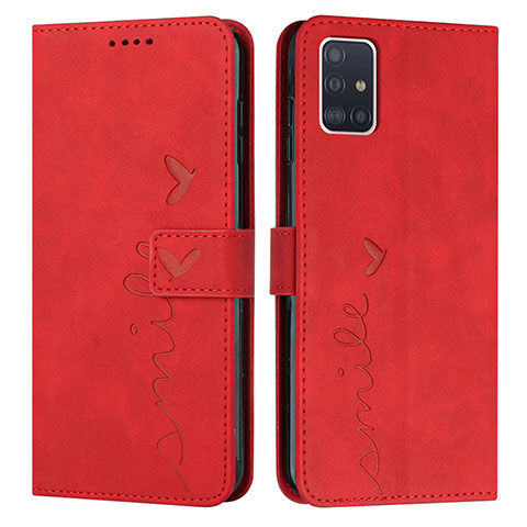 Custodia Portafoglio In Pelle Cover con Supporto Y03X per Samsung Galaxy M40S Rosso