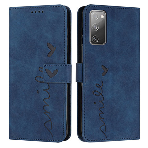 Custodia Portafoglio In Pelle Cover con Supporto Y03X per Samsung Galaxy S20 Lite 5G Blu