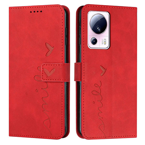 Custodia Portafoglio In Pelle Cover con Supporto Y03X per Xiaomi Civi 2 5G Rosso