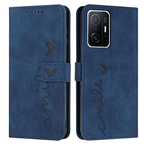 Custodia Portafoglio In Pelle Cover con Supporto Y03X per Xiaomi Mi 11T 5G Blu