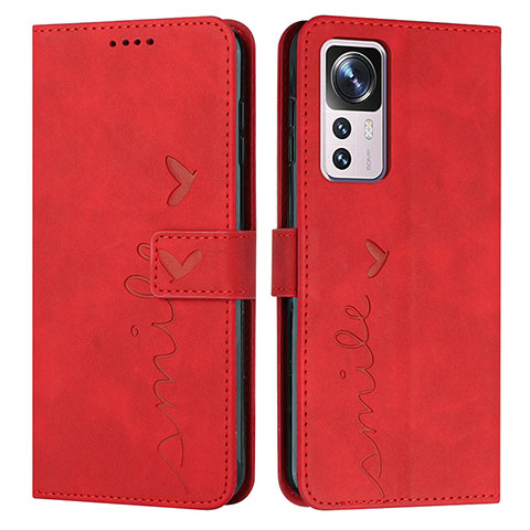 Custodia Portafoglio In Pelle Cover con Supporto Y03X per Xiaomi Mi 12T Pro 5G Rosso