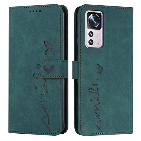 Custodia Portafoglio In Pelle Cover con Supporto Y03X per Xiaomi Mi 12T Pro 5G Verde