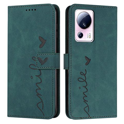 Custodia Portafoglio In Pelle Cover con Supporto Y03X per Xiaomi Mi 13 Lite 5G Verde