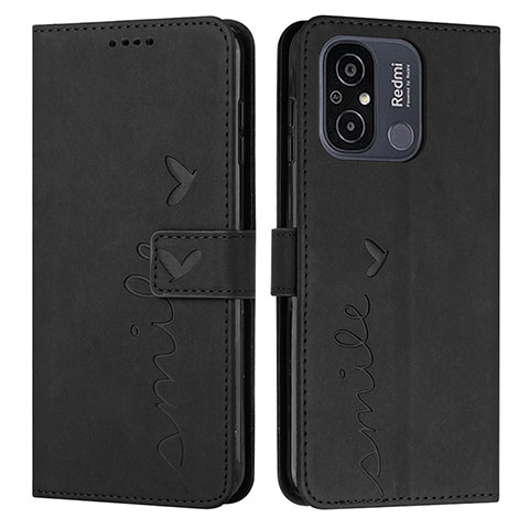 Custodia Portafoglio In Pelle Cover con Supporto Y03X per Xiaomi Poco C55 Nero