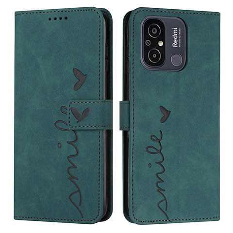 Custodia Portafoglio In Pelle Cover con Supporto Y03X per Xiaomi Poco C55 Verde