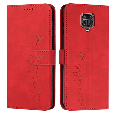 Custodia Portafoglio In Pelle Cover con Supporto Y03X per Xiaomi Poco M2 Pro Rosso