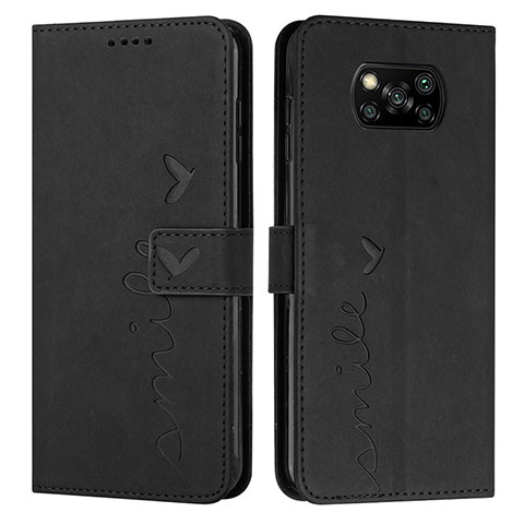 Custodia Portafoglio In Pelle Cover con Supporto Y03X per Xiaomi Poco X3 Pro Nero