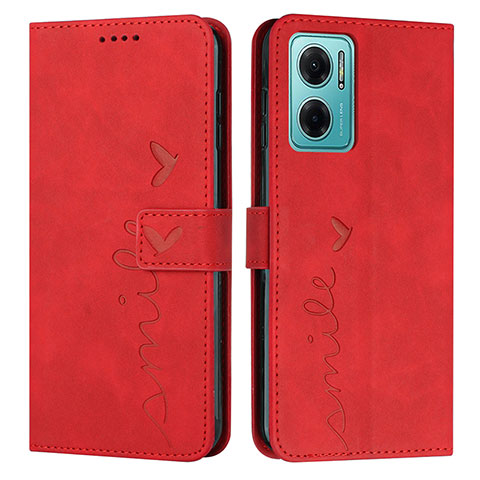 Custodia Portafoglio In Pelle Cover con Supporto Y03X per Xiaomi Redmi 10 5G Rosso