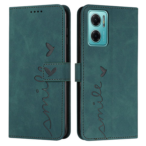 Custodia Portafoglio In Pelle Cover con Supporto Y03X per Xiaomi Redmi 11 Prime 5G Verde