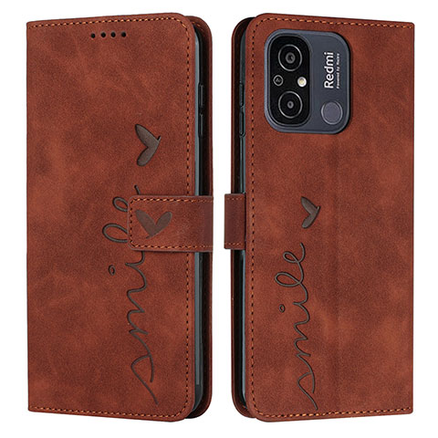 Custodia Portafoglio In Pelle Cover con Supporto Y03X per Xiaomi Redmi 11A 4G Marrone