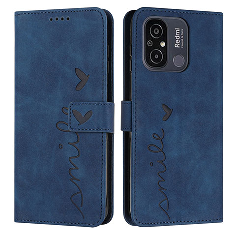 Custodia Portafoglio In Pelle Cover con Supporto Y03X per Xiaomi Redmi 12C 4G Blu