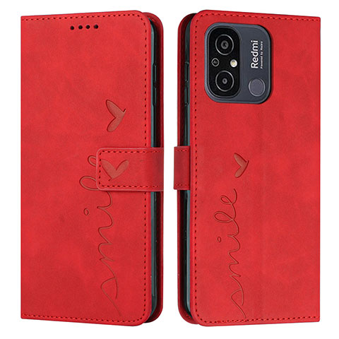 Custodia Portafoglio In Pelle Cover con Supporto Y03X per Xiaomi Redmi 12C 4G Rosso