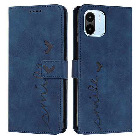 Custodia Portafoglio In Pelle Cover con Supporto Y03X per Xiaomi Redmi A2 Plus Blu