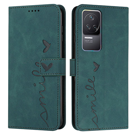 Custodia Portafoglio In Pelle Cover con Supporto Y03X per Xiaomi Redmi K50 5G Verde