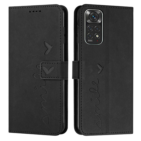 Custodia Portafoglio In Pelle Cover con Supporto Y03X per Xiaomi Redmi Note 11 4G (2022) Nero