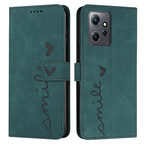 Custodia Portafoglio In Pelle Cover con Supporto Y03X per Xiaomi Redmi Note 12 4G Verde