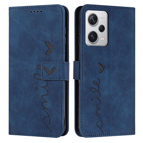 Custodia Portafoglio In Pelle Cover con Supporto Y03X per Xiaomi Redmi Note 12 Explorer Blu