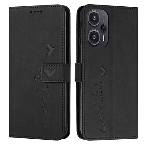 Custodia Portafoglio In Pelle Cover con Supporto Y03X per Xiaomi Redmi Note 12 Turbo 5G Nero