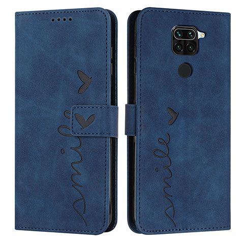 Custodia Portafoglio In Pelle Cover con Supporto Y03X per Xiaomi Redmi Note 9 Blu