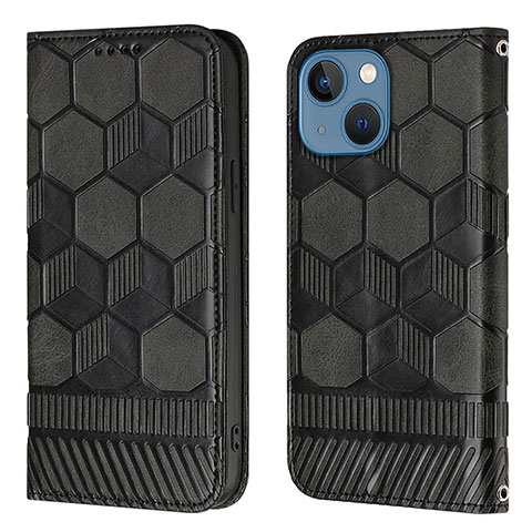 Custodia Portafoglio In Pelle Cover con Supporto Y04B per Apple iPhone 15 Plus Nero