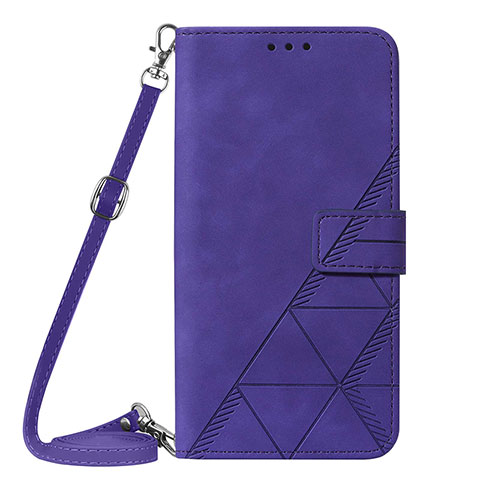 Custodia Portafoglio In Pelle Cover con Supporto Y04B per Samsung Galaxy A12 5G Viola